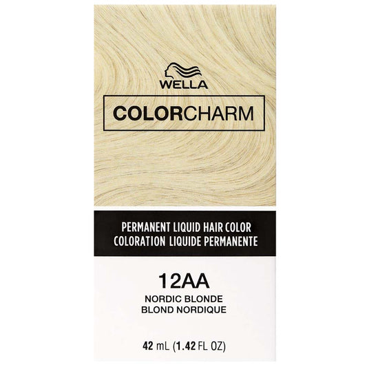 WELLA COLOR CHARM PERMANENT LIQUID HAIR COLOR - 12AA/1120 NORDIC BLONDE Permanent Color WELLA for sacramento, california, barbers, hair stylist, cosmetologist, beauty industry