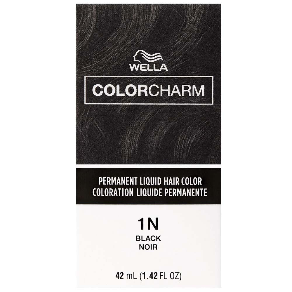 WELLA COLOR CHARM PERMANENT LIQUID HAIR COLOR - 1N/051 BLACK