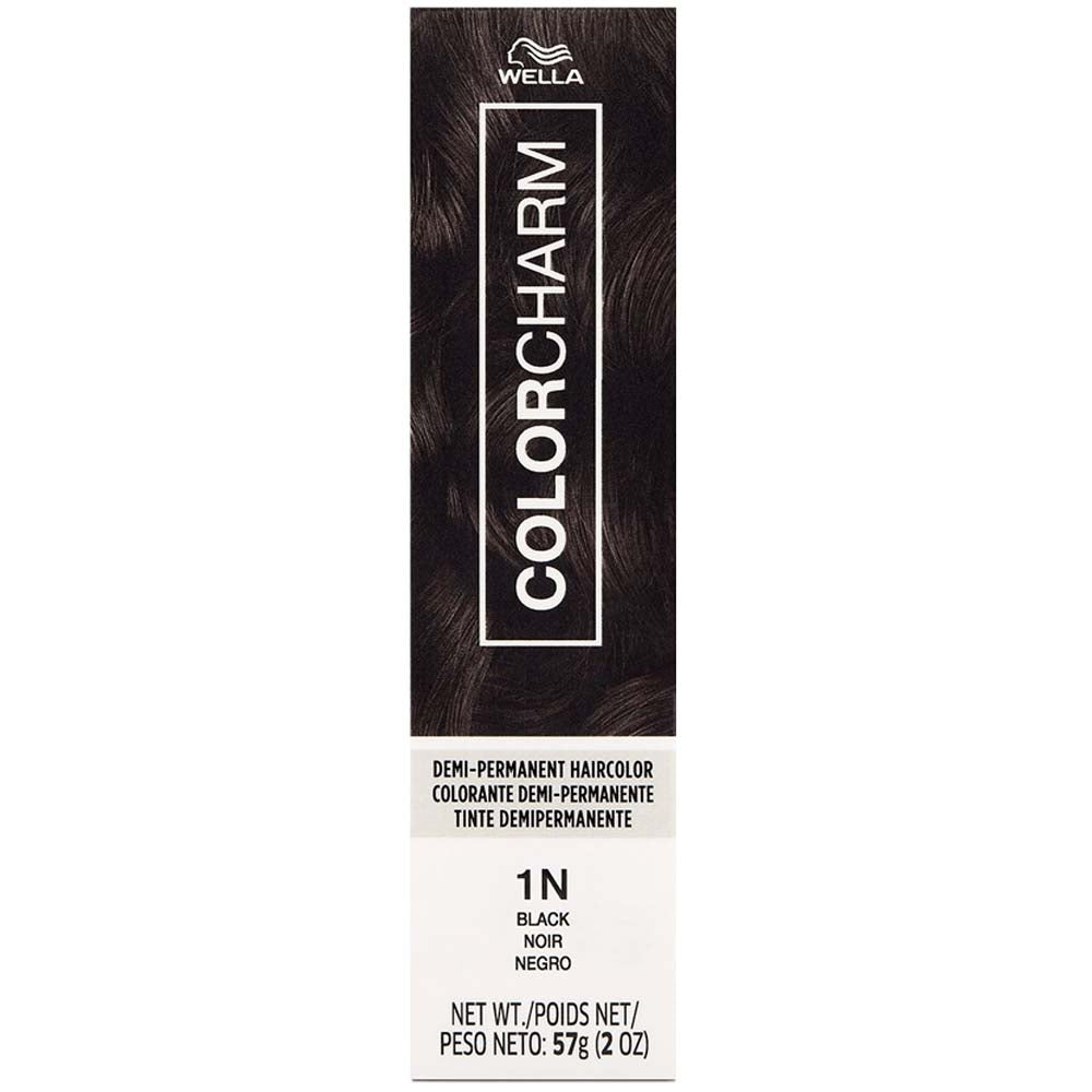 WELLA COLOR CHARM DEMI-PERMANENT CREAM HAIR COLOR 1N Black Demi-Permanent Color WELLA for sacramento, california, barbers, hair stylist, cosmetologist, beauty industry