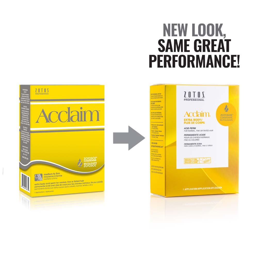 ZOTOS ACCLAIM PERM - EXTRA-BODY Hair Perm ZOTOS for sacramento, california, barbers, hair stylist, cosmetologist, beauty industry