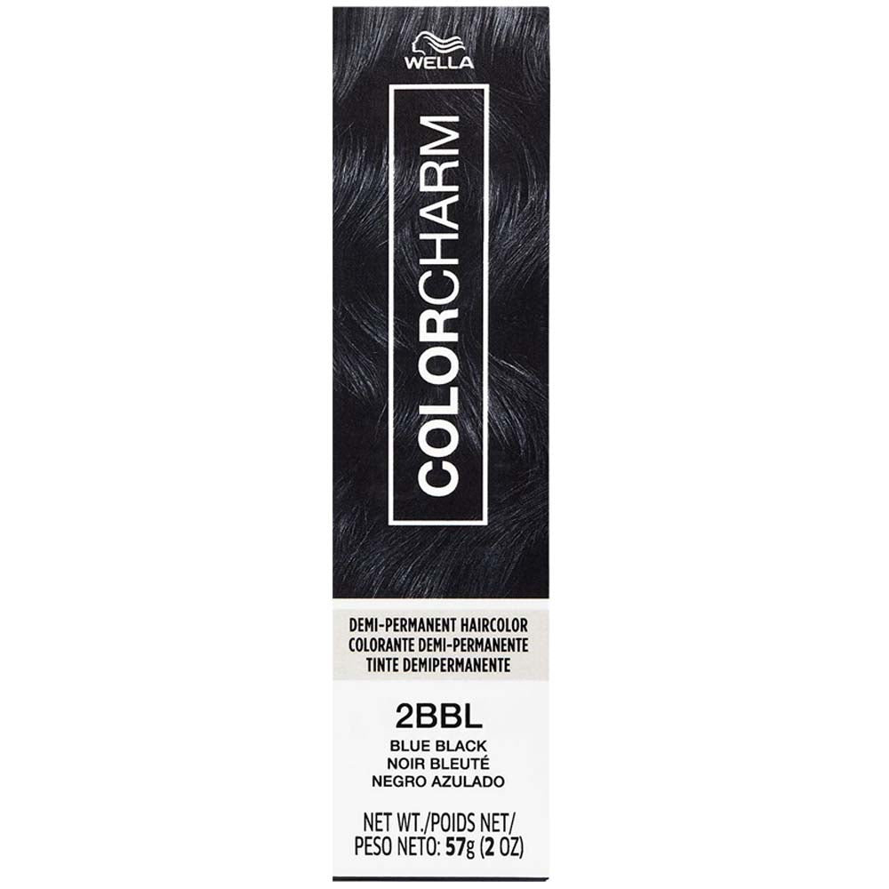 WELLA COLOR CHARM DEMI-PERMANENT CREAM HAIR COLOR 2BBL Blue Black Demi-Permanent Color WELLA for sacramento, california, barbers, hair stylist, cosmetologist, beauty industry