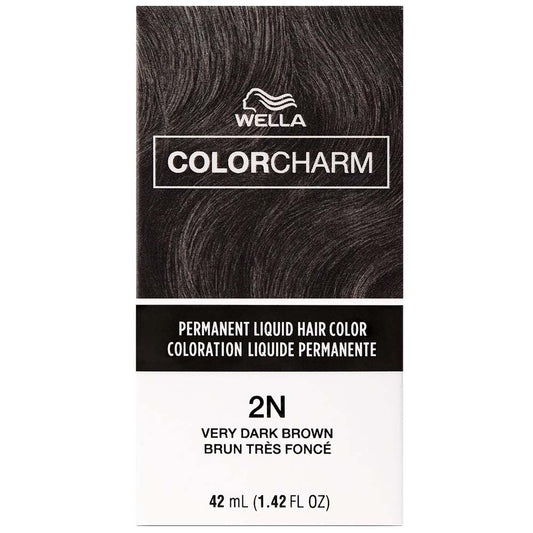 WELLA COLOR CHARM PERMANENT LIQUID HAIR COLOR - 2N/211 VERY DARK BROWN Permanent Color WELLA for sacramento, california, barbers, hair stylist, cosmetologist, beauty industry