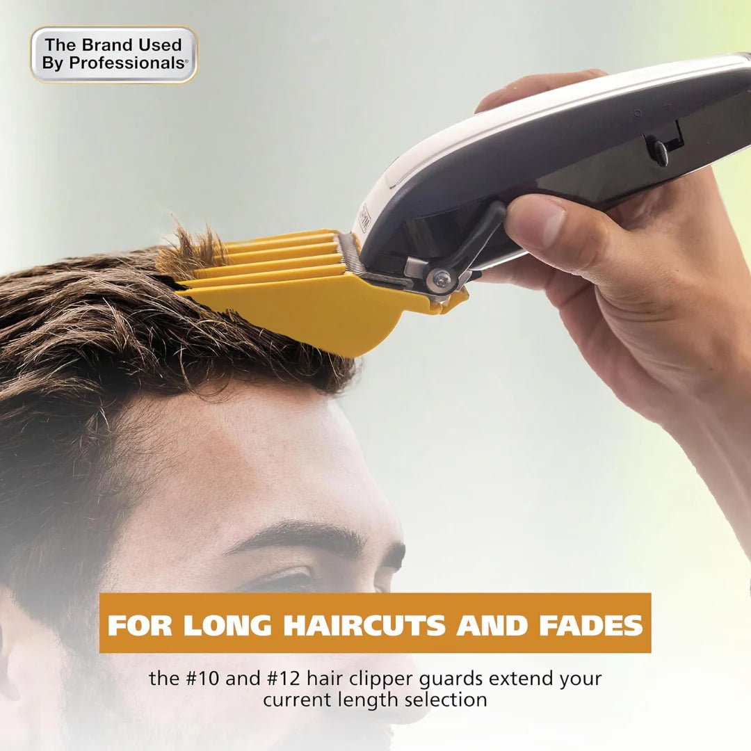 WAHL COLOR-CODED CLIPPER GUIDE - #10 & #12 YELLOW Clipper Guard WAHL for sacramento, california, barbers, hair stylist, cosmetologist, beauty industry