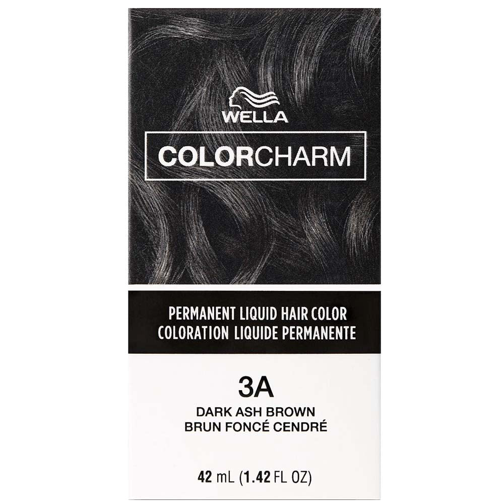 WELLA COLOR CHARM PERMANENT LIQUID HAIR COLOR - 3A/148 DARK ASH BROWN