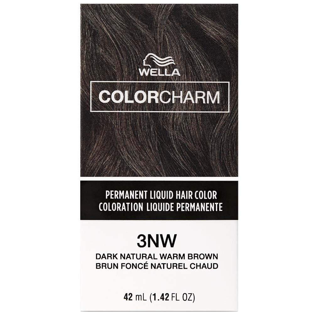 WELLA COLOR CHARM PERMANENT LIQUID HAIR COLOR - 3NW DARK NATURAL WARM BROWN