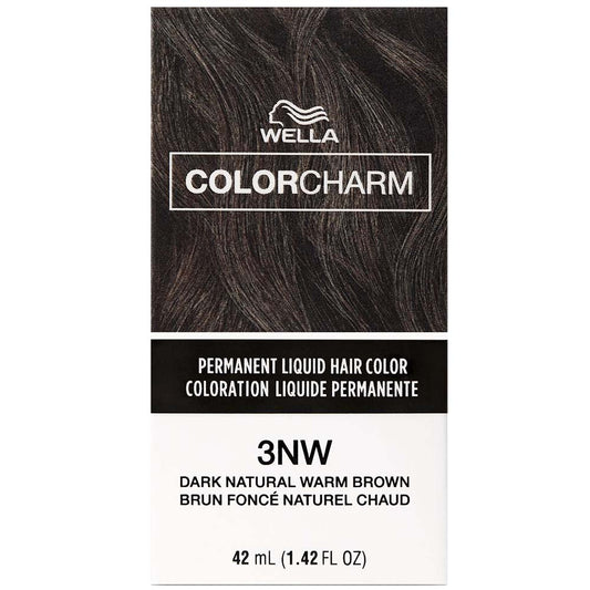 WELLA COLOR CHARM PERMANENT LIQUID HAIR COLOR - 3NW DARK NATURAL WARM BROWN Permanent Color WELLA for sacramento, california, barbers, hair stylist, cosmetologist, beauty industry