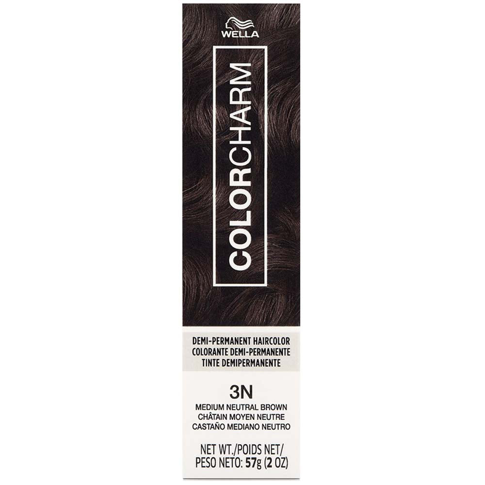 WELLA COLOR CHARM DEMI-PERMANENT CREAM HAIR COLOR 3N Medium Neutral Brown Demi-Permanent Color WELLA for sacramento, california, barbers, hair stylist, cosmetologist, beauty industry