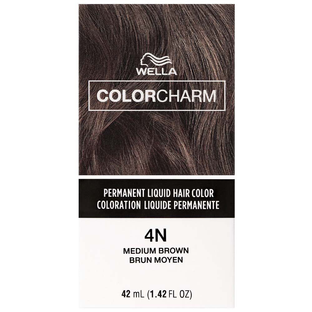 WELLA COLOR CHARM PERMANENT LIQUID HAIR COLOR - 4N/411 MEDIUM BROWN