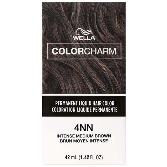 WELLA COLOR CHARM PERMANENT LIQUID HAIR COLOR - 4NN INTENSE MEDIUM BROWN Permanent Color WELLA for sacramento, california, barbers, hair stylist, cosmetologist, beauty industry