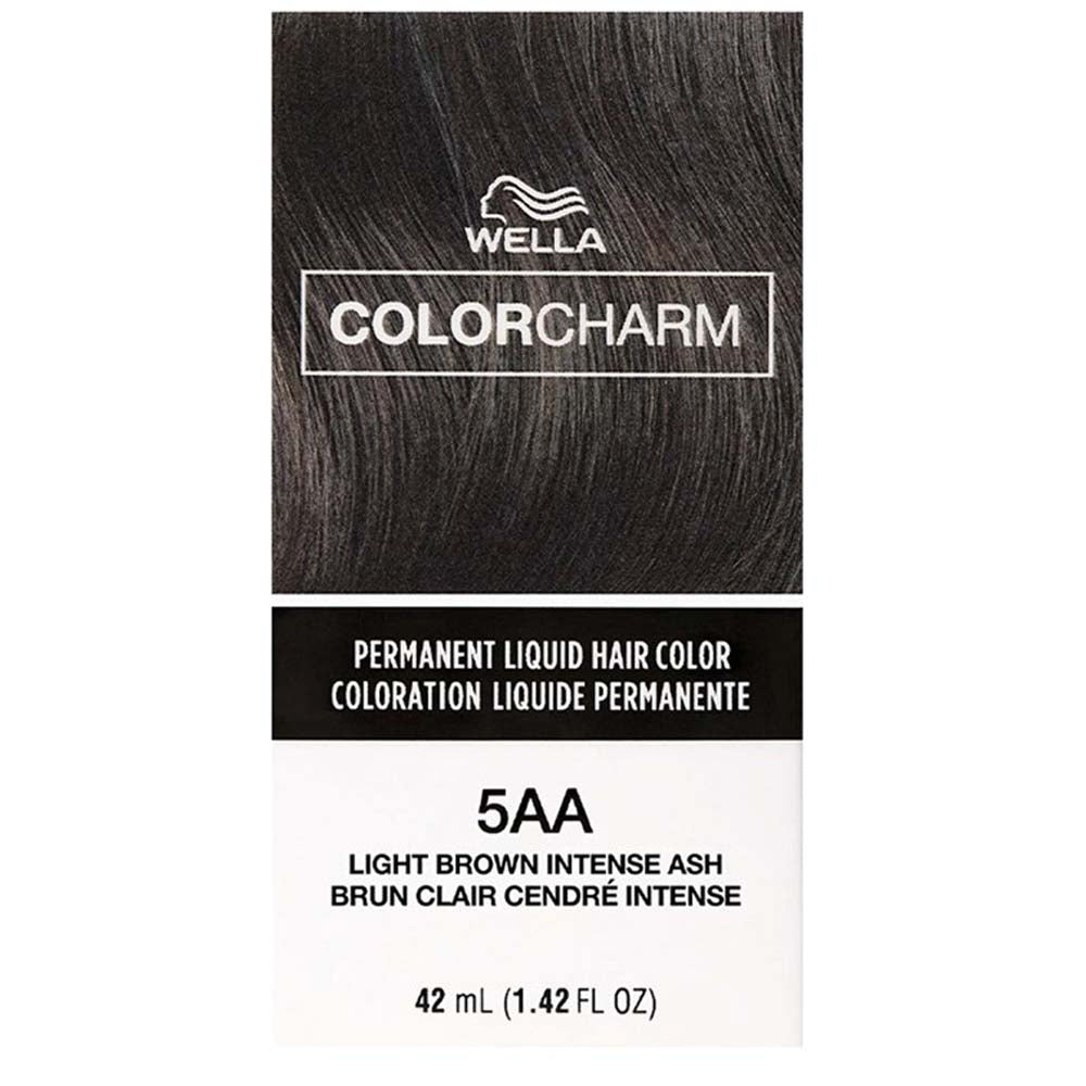 WELLA COLOR CHARM PERMANENT LIQUID HAIR COLOR - 5AA/336 LIGHT BROWN INTENSE ASH