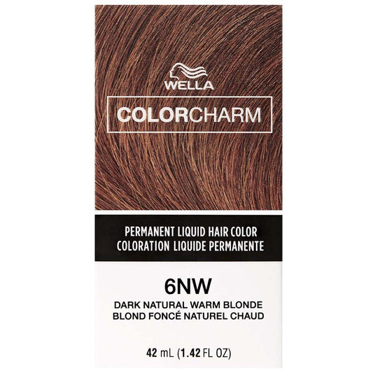 WELLA COLOR CHARM PERMANENT LIQUID HAIR COLOR - 6NW DARK NATURAL WARM BLONDE Permanent Color WELLA for sacramento, california, barbers, hair stylist, cosmetologist, beauty industry