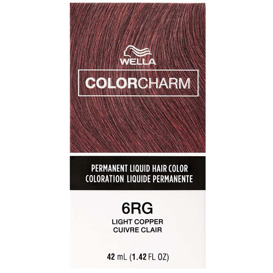 WELLA COLOR CHARM PERMANENT LIQUID HAIR COLOR - 6RG/544 LIGHT COPPER Permanent Color WELLA for sacramento, california, barbers, hair stylist, cosmetologist, beauty industry