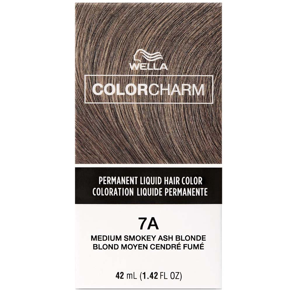 WELLA COLOR CHARM PERMANENT LIQUID HAIR COLOR - 7A/672 MEDIUM SMOKEY ASH BLONDE