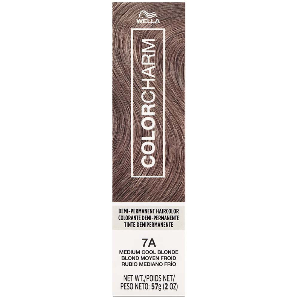 WELLA COLOR CHARM DEMI-PERMANENT CREAM HAIR COLOR 7A Medium Cool Blonde Demi-Permanent Color WELLA for sacramento, california, barbers, hair stylist, cosmetologist, beauty industry