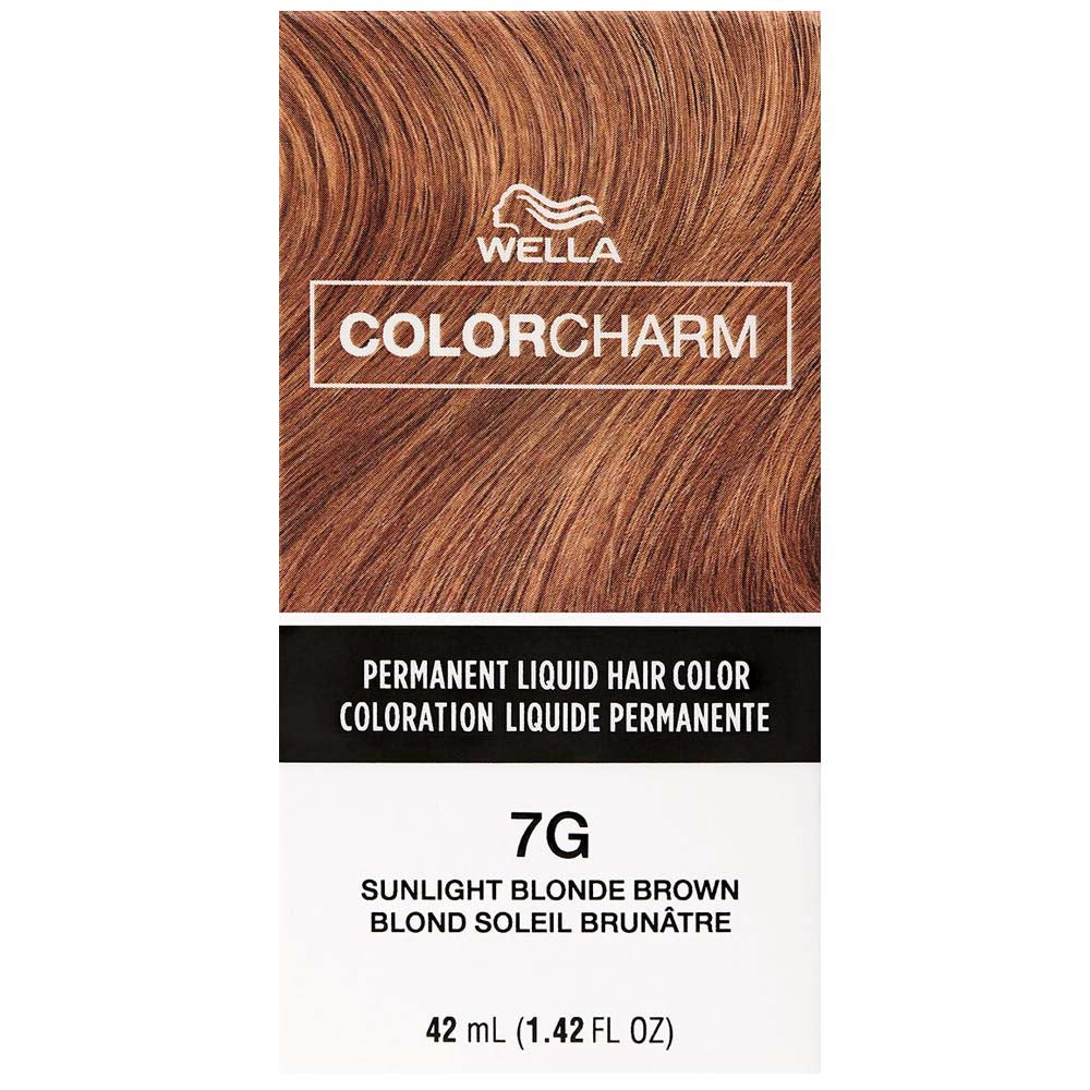 WELLA COLOR CHARM PERMANENT LIQUID HAIR COLOR - 7G/725 SUNLIGHT BLONDE BROWN