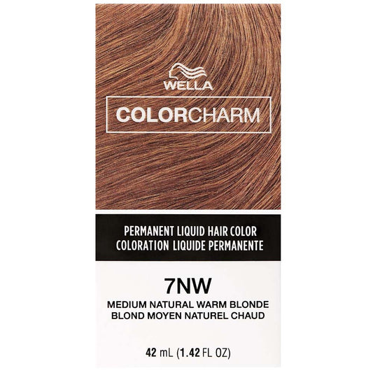 WELLA COLOR CHARM PERMANENT LIQUID HAIR COLOR - 7NW MEDIUM NATURAL WARM BLONDE Permanent Color WELLA for sacramento, california, barbers, hair stylist, cosmetologist, beauty industry