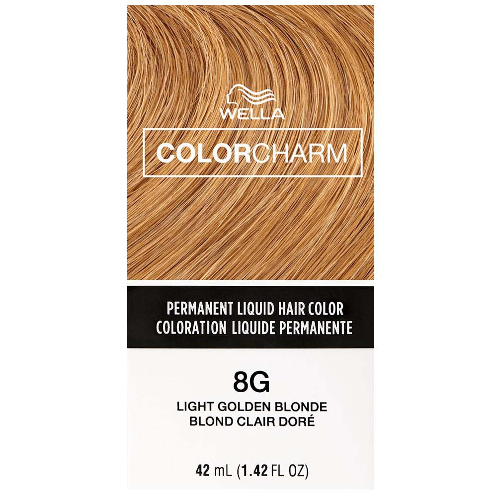 WELLA COLOR CHARM PERMANENT LIQUID HAIR COLOR - 8G/841 LIGHT GOLDEN BLONDE