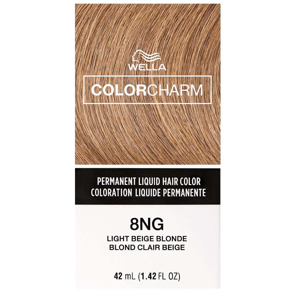 WELLA COLOR CHARM PERMANENT LIQUID HAIR COLOR - 8NG LIGHT BEIGE BLONDE