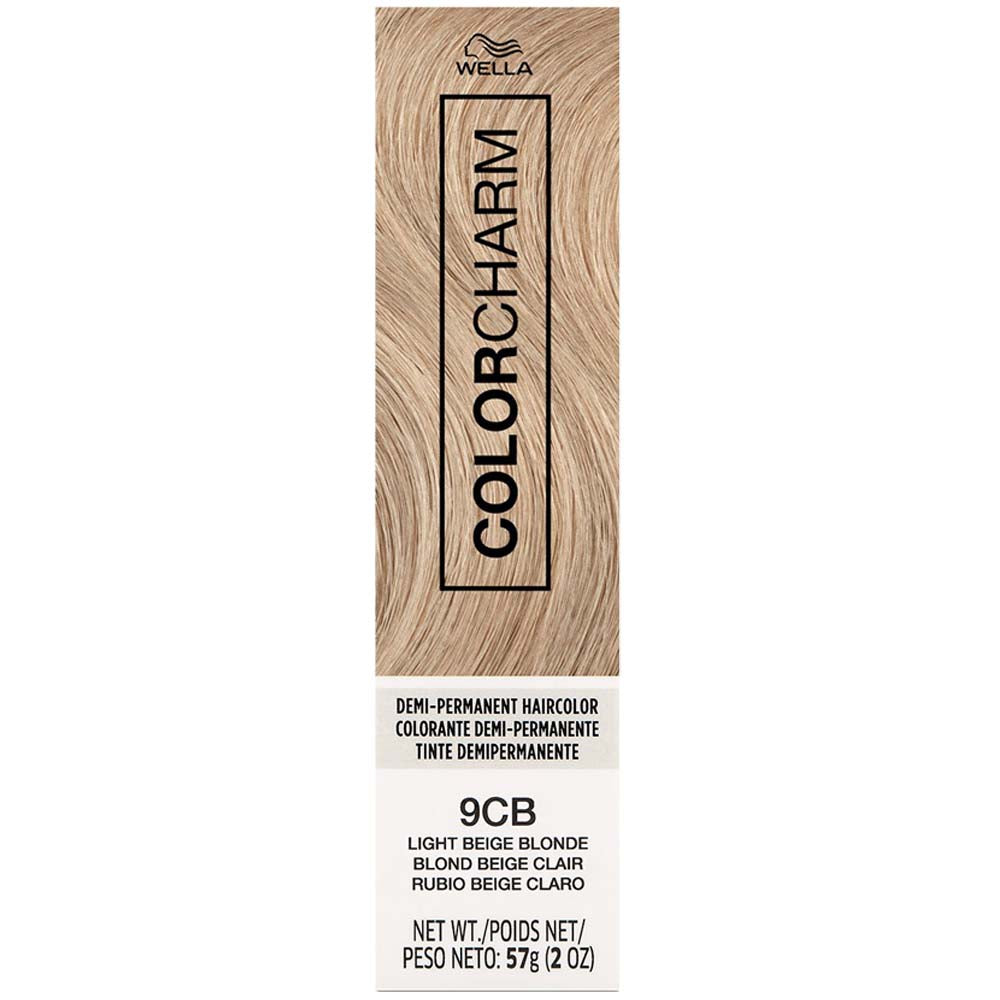 WELLA COLOR CHARM DEMI-PERMANENT CREAM HAIR COLOR 9CB Light Beige Blonde Demi-Permanent Color WELLA for sacramento, california, barbers, hair stylist, cosmetologist, beauty industry