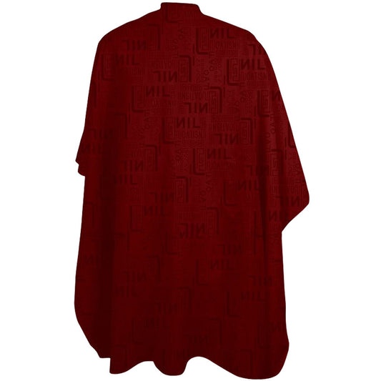 SEWICOB VINCENT HAIRCUTTING CAPE - HEAT STAMP Red Cape SEWICOB for sacramento, california, barbers, hair stylist, cosmetologist, beauty industry