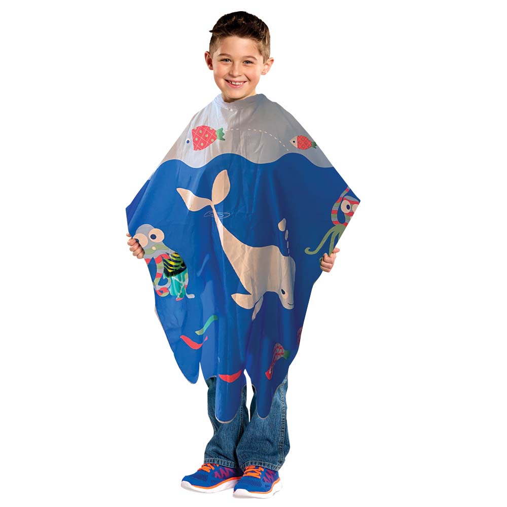 SALONCHIC EXTRA LONG KIDDIE CAPE - SEA-LIFE