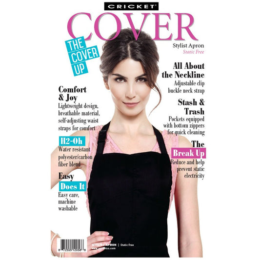 CRICKET STYLIST APRON - STATIC FREE Apron CRICKET for sacramento, california, barbers, hair stylist, cosmetologist, beauty industry