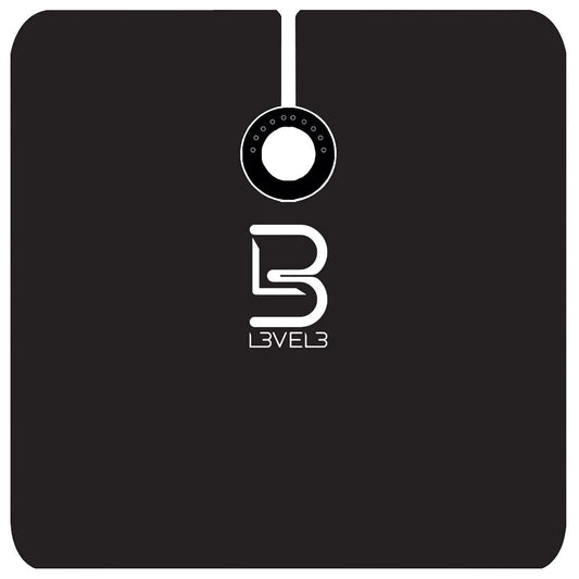 L3VEL3 CAPE WITH RUBBER NECK - BLACK Cape L3VEL3 for sacramento, california, barbers, hair stylist, cosmetologist, beauty industry