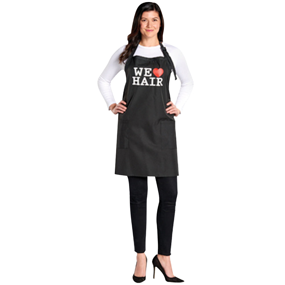 SALONCHIC EXPRESSIONS "WE LOVE HAIR" ALL-PURPOSE SALON APRON Apron SALONCHIC for sacramento, california, barbers, hair stylist, cosmetologist, beauty industry