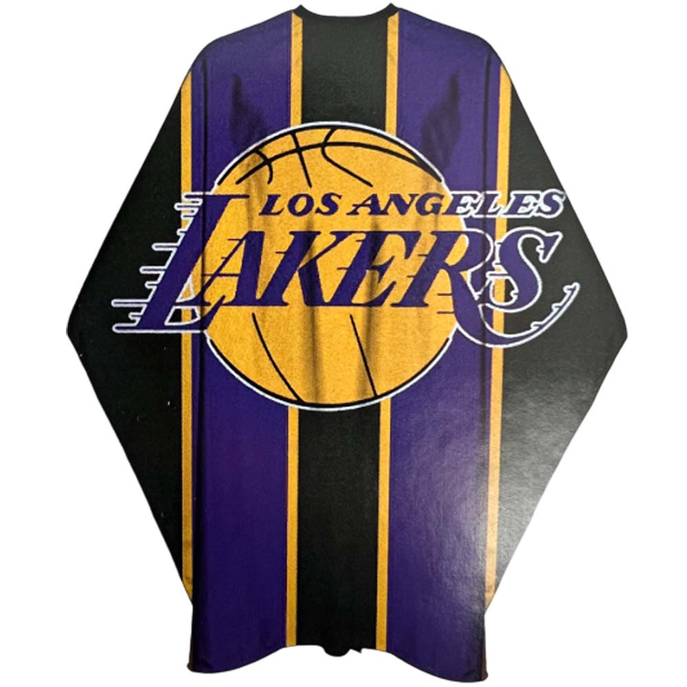 THE SHAVE FACTORY BARBER CAPE - LA LAKERS Cape THE SHAVE FACTORY for sacramento, california, barbers, hair stylist, cosmetologist, beauty industry