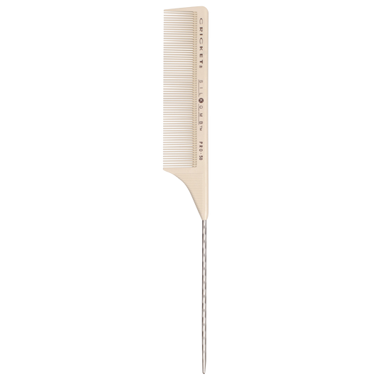 CRICKET SILKOMB - PRO-50 FINE TOOTHED METAL RATTAIL COMB