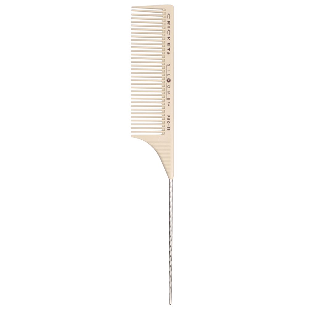 CRICKET SILKOMB - PRO-55 WIDE TOOTHED METAL RATTAIL COMB