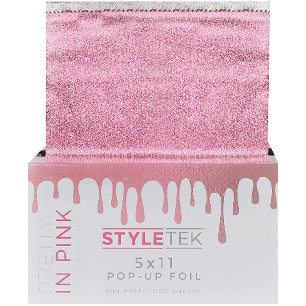 STYLETEK COLORING FOIL SHEETS - 5" x 11" 500 Pretty In Pink Color Foil STYLETEK for sacramento, california, barbers, hair stylist, cosmetologist, beauty industry