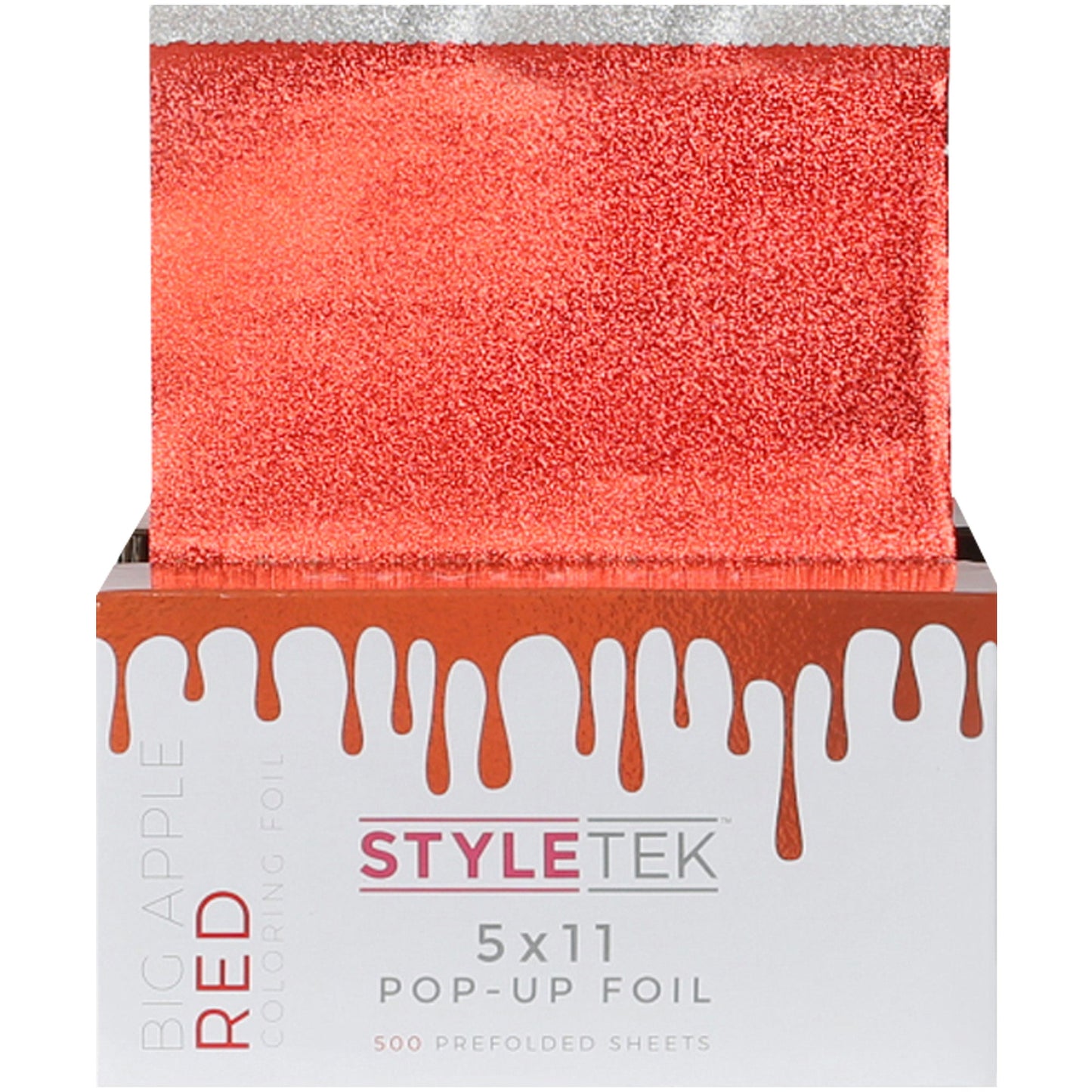 STYLETEK COLORING FOIL SHEETS - 5" x 11" 500 Big Apple Red Color Foil STYLETEK for sacramento, california, barbers, hair stylist, cosmetologist, beauty industry