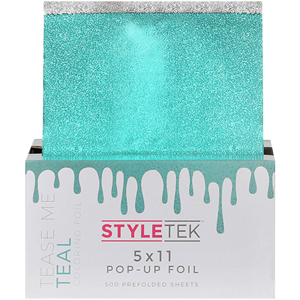 STYLETEK COLORING FOIL SHEETS - 5" x 11" 500 Teased Me Teal Color Foil STYLETEK for sacramento, california, barbers, hair stylist, cosmetologist, beauty industry