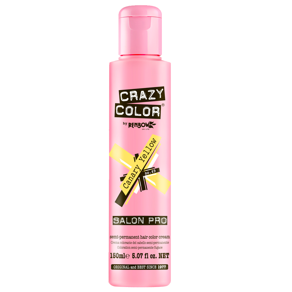 CRAZY COLOR SEMI-PERMANENT HAIR COLOR CREAM - 49 CANARY YELLOW