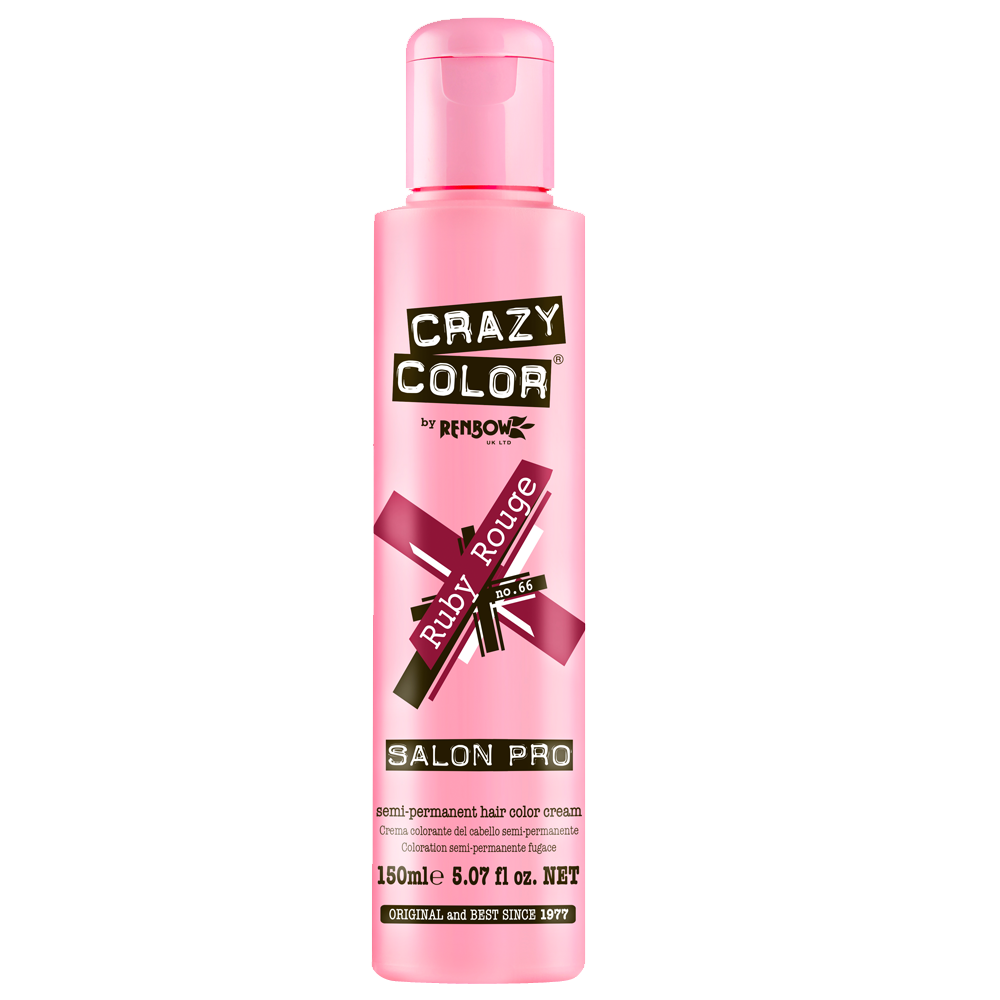 CRAZY COLOR SEMI-PERMANENT HAIR COLOR CREAM - 66 RUBY ROUGE