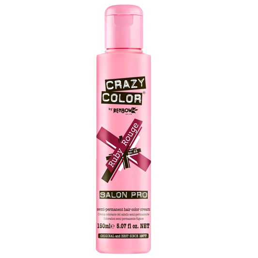 CRAZY COLOR SEMI-PERMANENT HAIR COLOR CREAM - 66 RUBY ROUGE