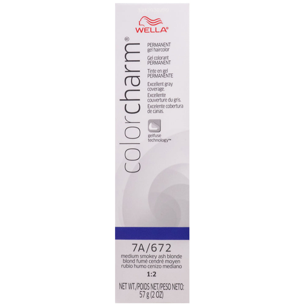 WELLA COLOR CHARM PERMANENT GEL HAIR COLOR - 7A/672 MEDIUM SMOKEY ASH BLONDE