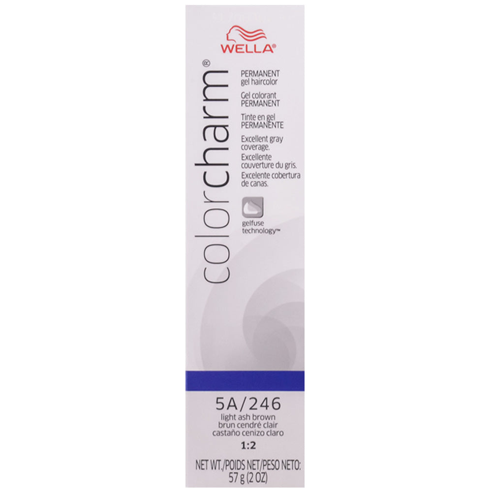 WELLA COLOR CHARM PERMANENT GEL HAIR COLOR - 5A/246 LIGHT ASH BROWN Permanent Color WELLA for sacramento, california, barbers, hair stylist, cosmetologist, beauty industry