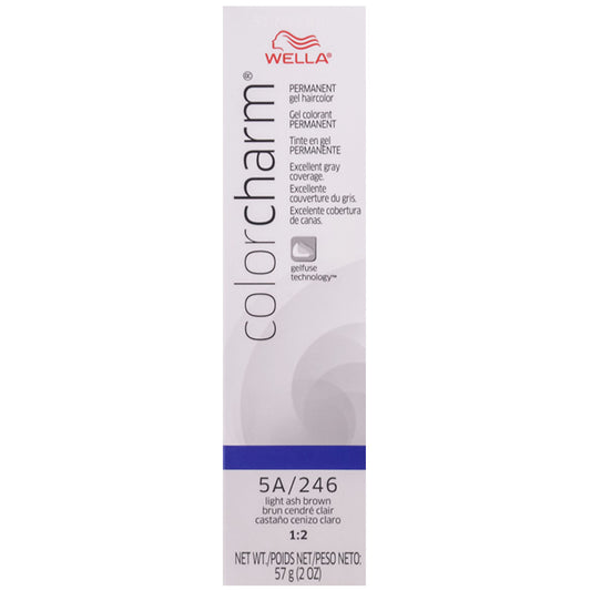 WELLA COLOR CHARM PERMANENT GEL HAIR COLOR - 5A/246 LIGHT ASH BROWN Permanent Color WELLA for sacramento, california, barbers, hair stylist, cosmetologist, beauty industry