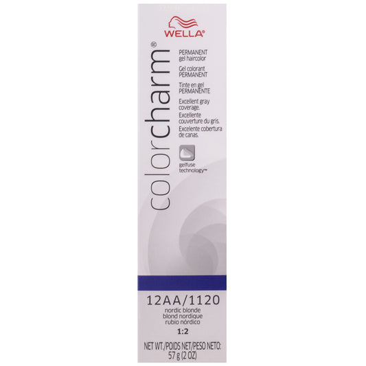 WELLA COLOR CHARM PERMANENT GEL HAIR COLOR - 12AA/1120 NORDIC BLONDE