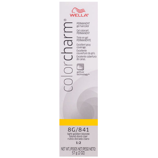WELLA COLOR CHARM PERMANENT GEL HAIR COLOR - 8G/841 LIGHT GOLDEN BLONDE Permanent Color WELLA for sacramento, california, barbers, hair stylist, cosmetologist, beauty industry