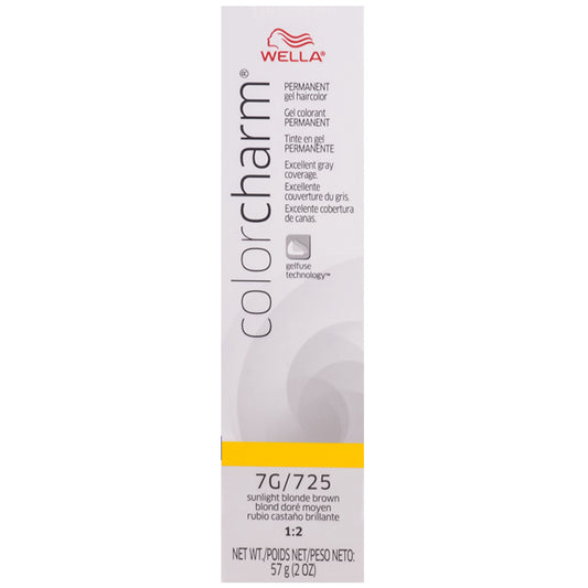 WELLA COLOR CHARM PERMANENT GEL HAIR COLOR - 7G/725 SUNLIGHT BLONDE BROWN Permanent Color WELLA for sacramento, california, barbers, hair stylist, cosmetologist, beauty industry