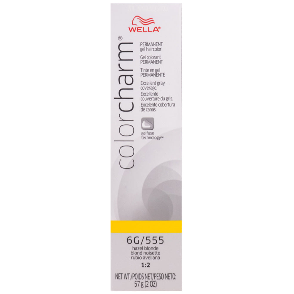 WELLA COLOR CHARM PERMANENT GEL HAIR COLOR - 6G/555 HAZEL BLONDE