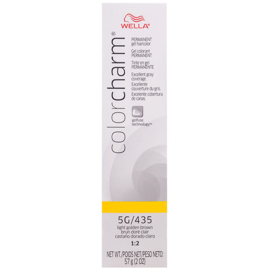 WELLA COLOR CHARM PERMANENT GEL HAIR COLOR - 5G/435 LIGHT GOLDEN BROWN Permanent Color WELLA for sacramento, california, barbers, hair stylist, cosmetologist, beauty industry