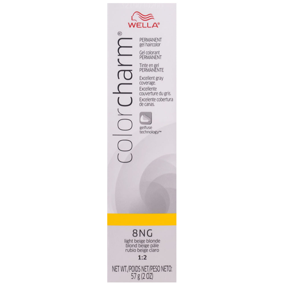 WELLA COLOR CHARM PERMANENT GEL HAIR COLOR - 8NG LIGHT BEIGE BLONDE