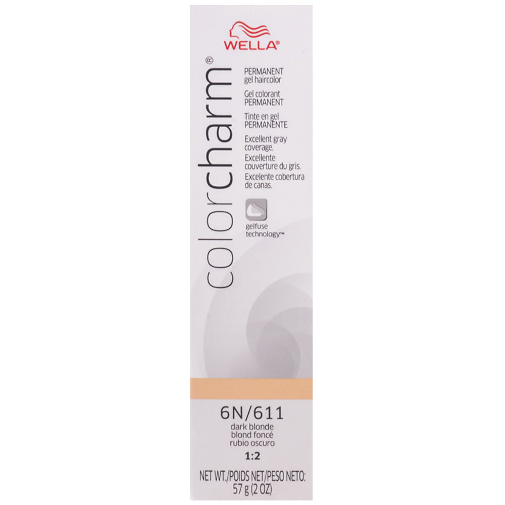 WELLA COLOR CHARM PERMANENT GEL HAIR COLOR - 6N/611 DARK BLONDE Permanent Color WELLA for sacramento, california, barbers, hair stylist, cosmetologist, beauty industry