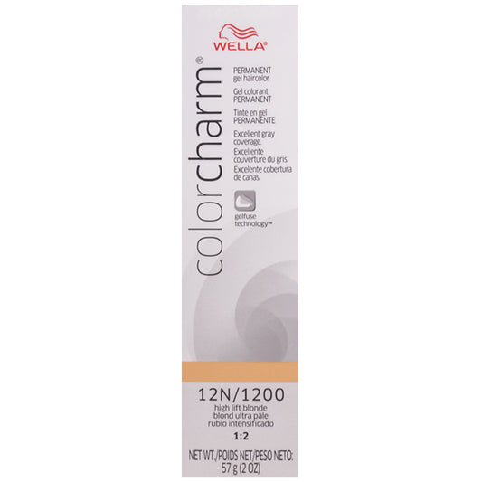 WELLA COLOR CHARM PERMANENT GEL HAIR COLOR - 12N/1200 HIGH LIFT BLONDE Permanent Color WELLA for sacramento, california, barbers, hair stylist, cosmetologist, beauty industry