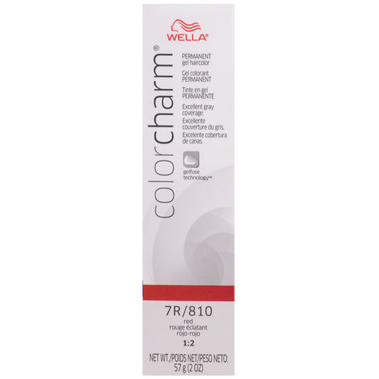 WELLA COLOR CHARM PERMANENT GEL HAIR COLOR - 7R/810 RED