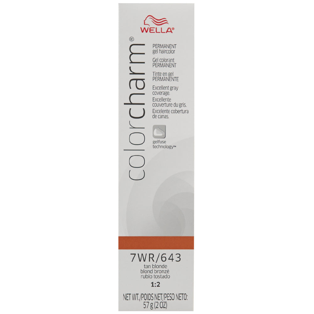 WELLA COLOR CHARM PERMANENT GEL HAIR COLOR - 7WR/643 TAN BLONDE